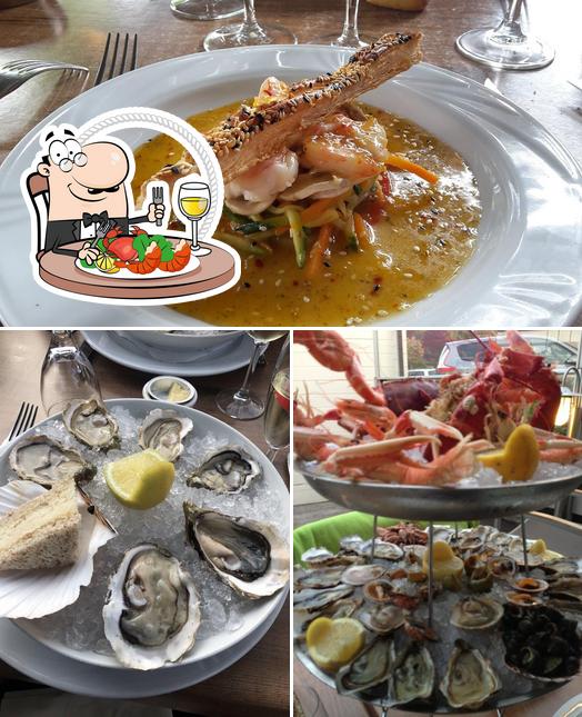 Order seafood at Brasserie Du Lac