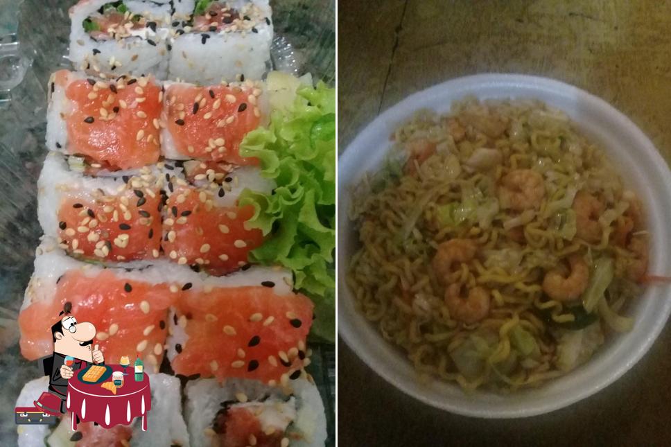 Restaurante Sushi Roll serve uma gama de pratos doces