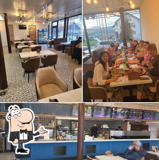Gli interni di Bos Diner