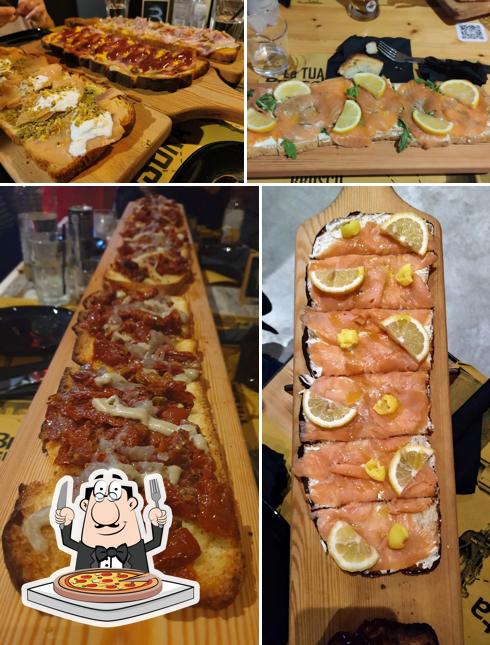 A Brusco Bruschetteria Creativa, puoi prenderti una bella pizza