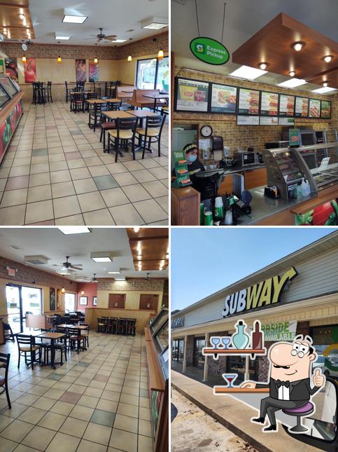 The interior of Subway