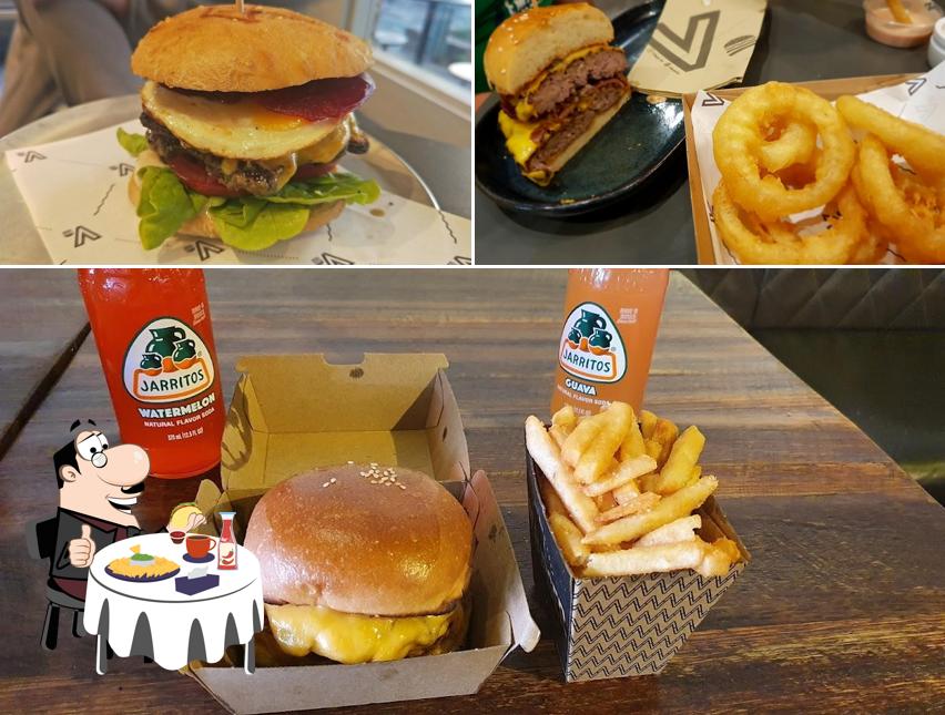 Treat yourself to a burger at V Burger Bar Victoria Park