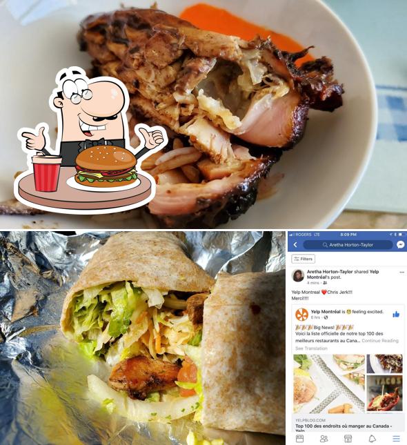 Essayez un hamburger à Chris Jerk