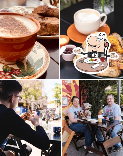 O Levain de Casa Padaria Artesanal e Café se destaca pelo mesa de jantar e bebida