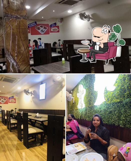 The interior of Nylon Pav Bhaji - Best Pavbhaji in Vadodara South Indian Chinese Pulav & Biryani