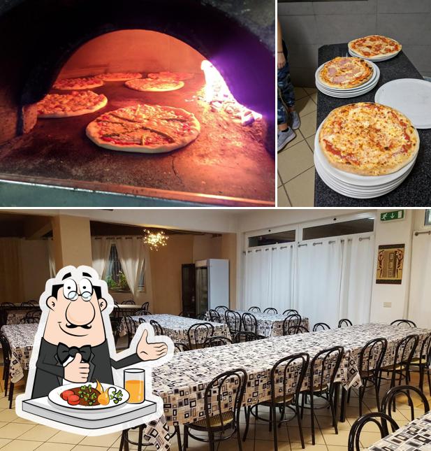 Pizzeria Al Vecchio Cine presso Oratorio Sant'Urbano si caratterizza per la cibo e interni