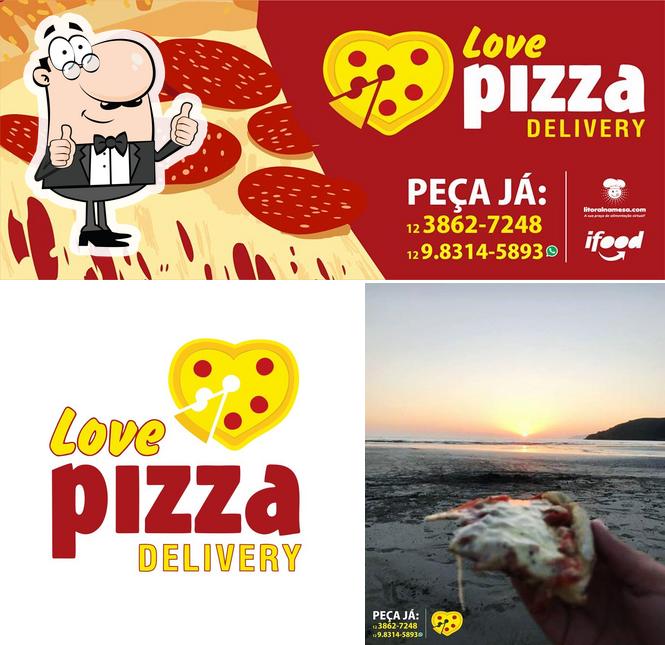 Look at the image of Love PIZZA Delivery