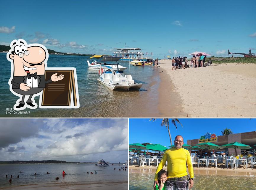 Você pode espairecer no na área externa do Quiosque Gunga Beach