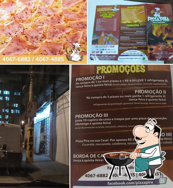 Experimente refeições de carne no Pizza Pira