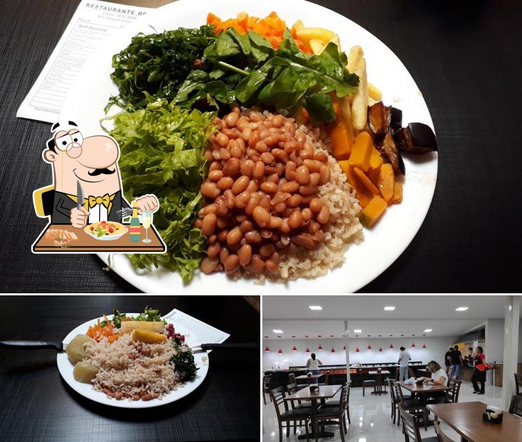 Entre diversos coisas, comida e interior podem ser encontrados no Restaurante Braseiro