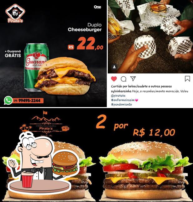 Peça um hambúrguer no Pirata's Burguer