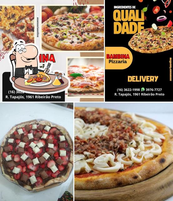 Consiga pizza no Bambina pizzaria