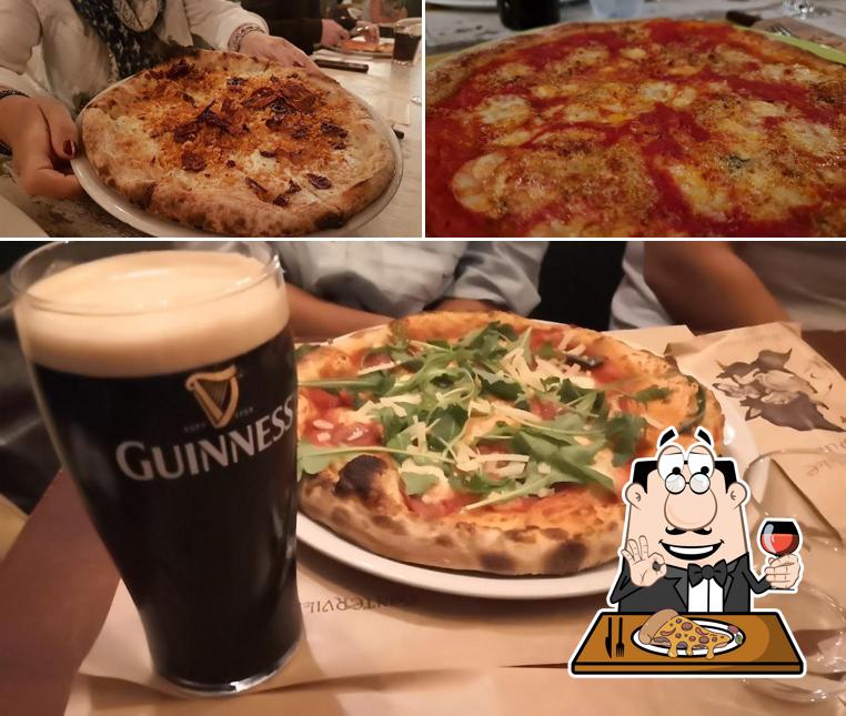 Try out pizza at Canterville Irish Pub