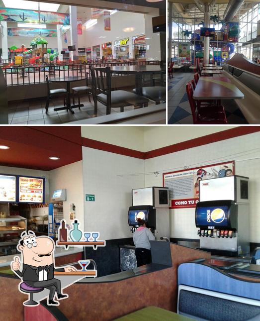 El interior de Burger King