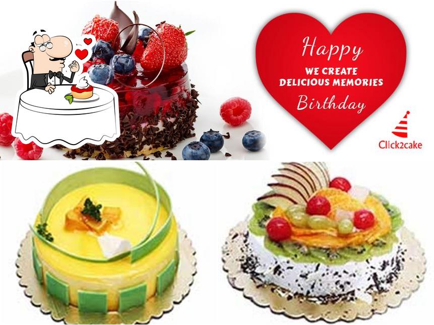 Click2cake-Order cakes online from the best bakeries in Karnal serves a selection of sweet dishes