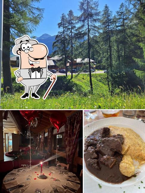 La immagine della esterno e cibo di Ristorante al Bosco