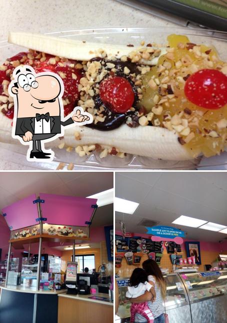 The picture of interior and food at Baskin-Robbins