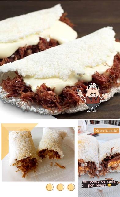 Sanduíche de carne de porco desfiada em Gil da Tapioca