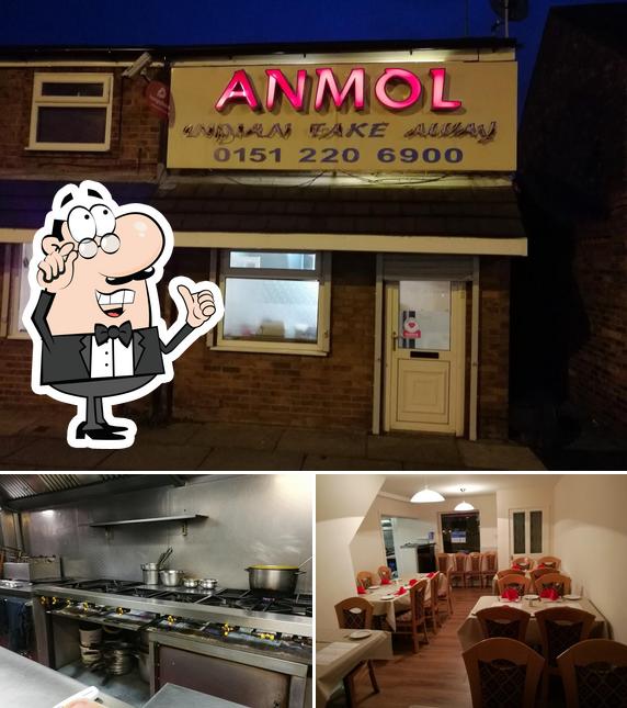 The interior of Anmol Indian Takeaway & Restaurant Liverpool