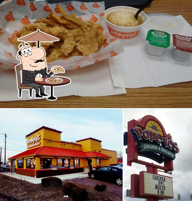 Popeyes Louisiana Kitchen is distinguished by exterior and food