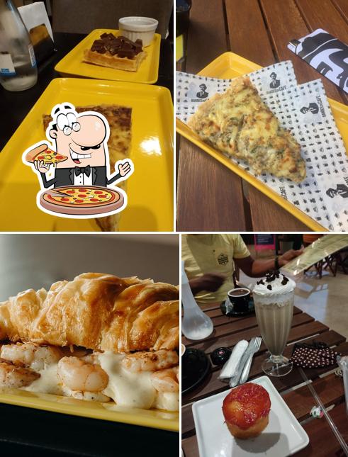 Escolha pizza no Barões do Café