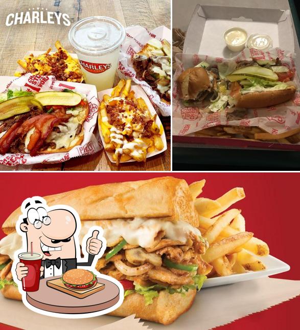 Try out a burger at Charleys Cheesesteaks