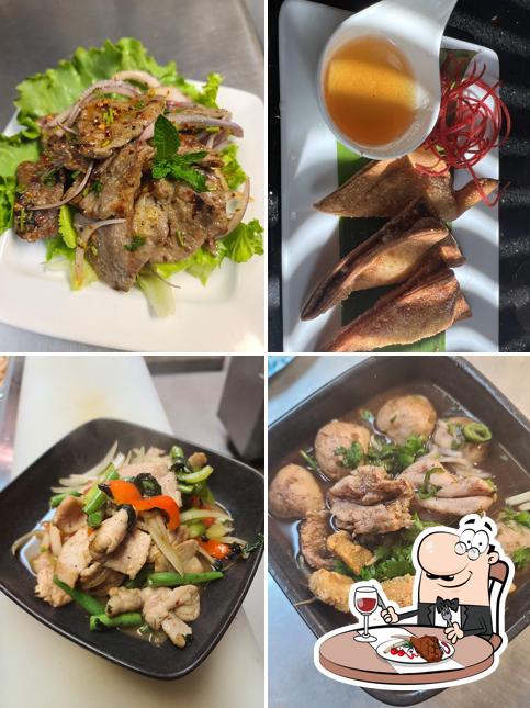 Order meat meals at Anchan Thai