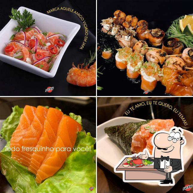 Feng Sushi serve uma gama de refeições de frutos do mar