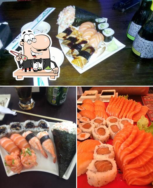 Prove diversas opções de sushi