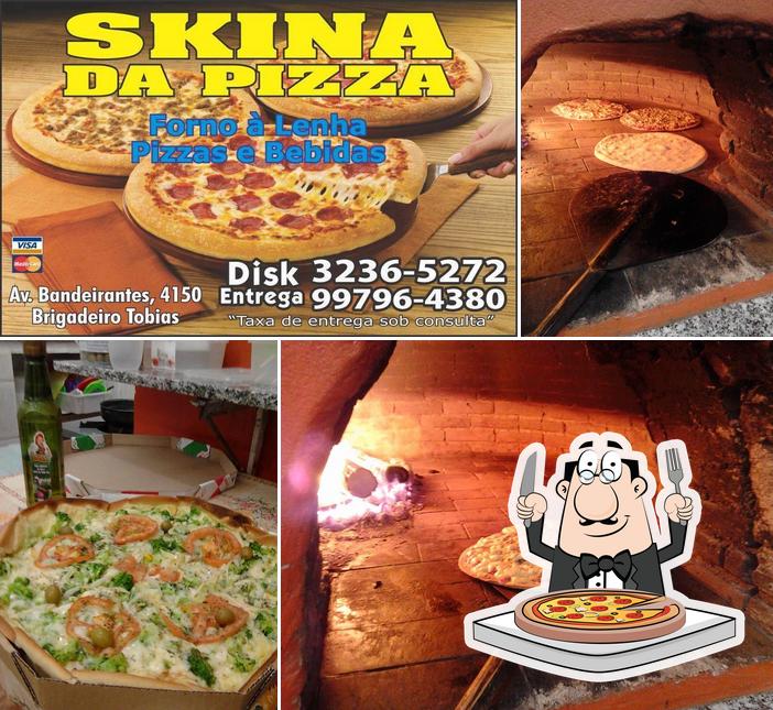 Escolha pizza no Skina da Pizza