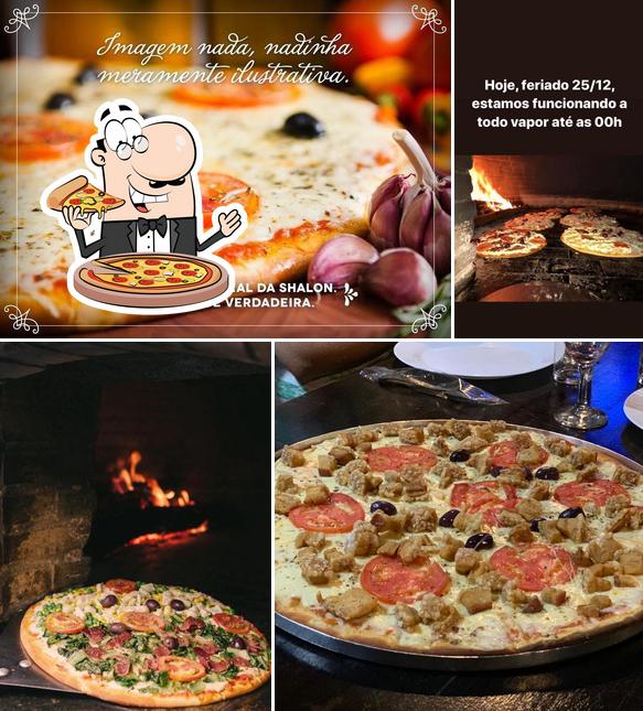 Peça pizza no Shalon Pizzaria