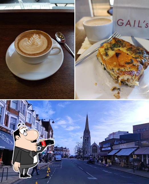 Among various things one can find drink and exterior at GAIL's Bakery Muswell Hill