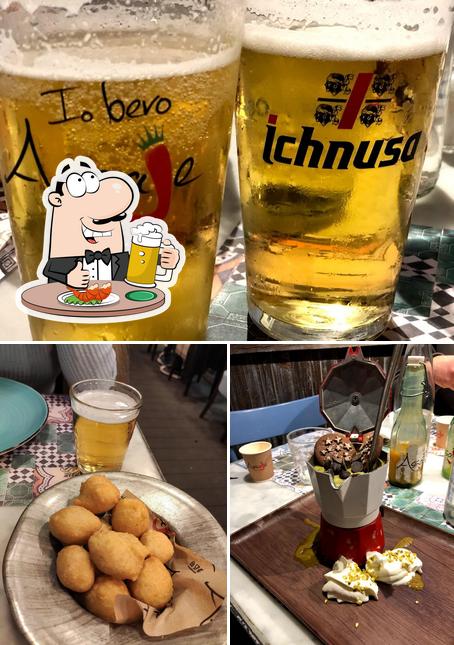 Puoi goderti un rinfrescante bicchiere di birra chiara o scura