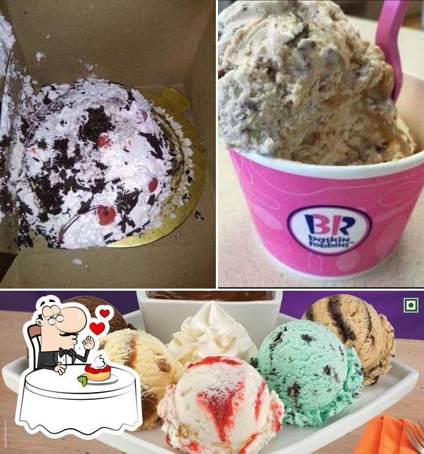 Baskin-Robbins serves a variety of sweet dishes