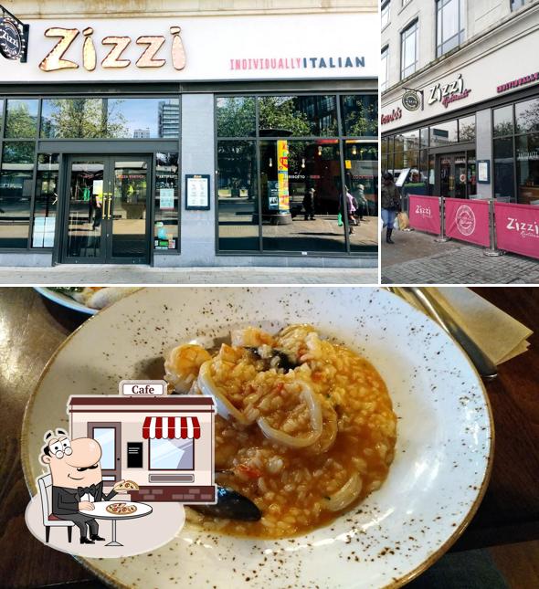 Zizzi - Manchester Piccadilly is distinguished by exterior and food