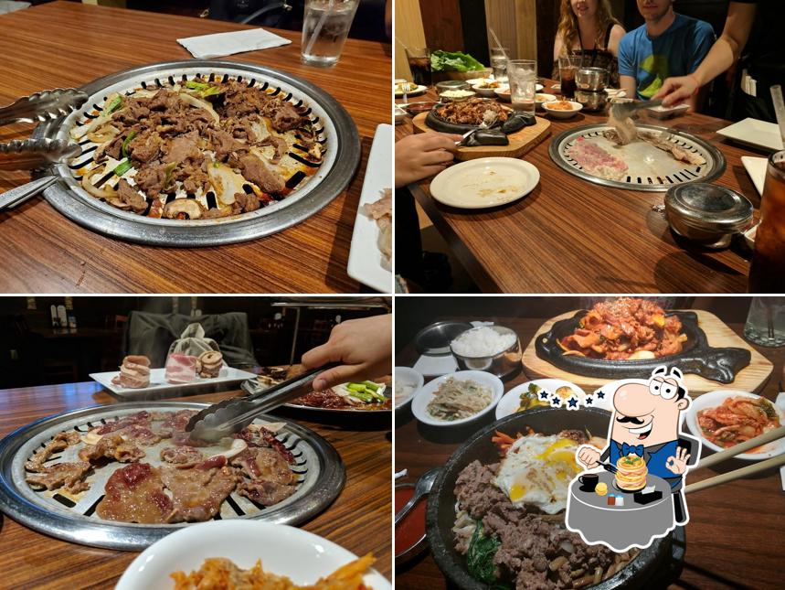 Platos en GangNam Korean BBQ