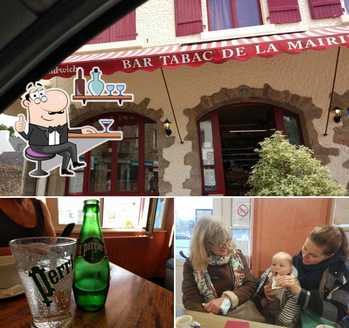 Parmi les diverses choses de la intérieur et la bière, une personne peut trouver sur Bar tabac de la Mairie