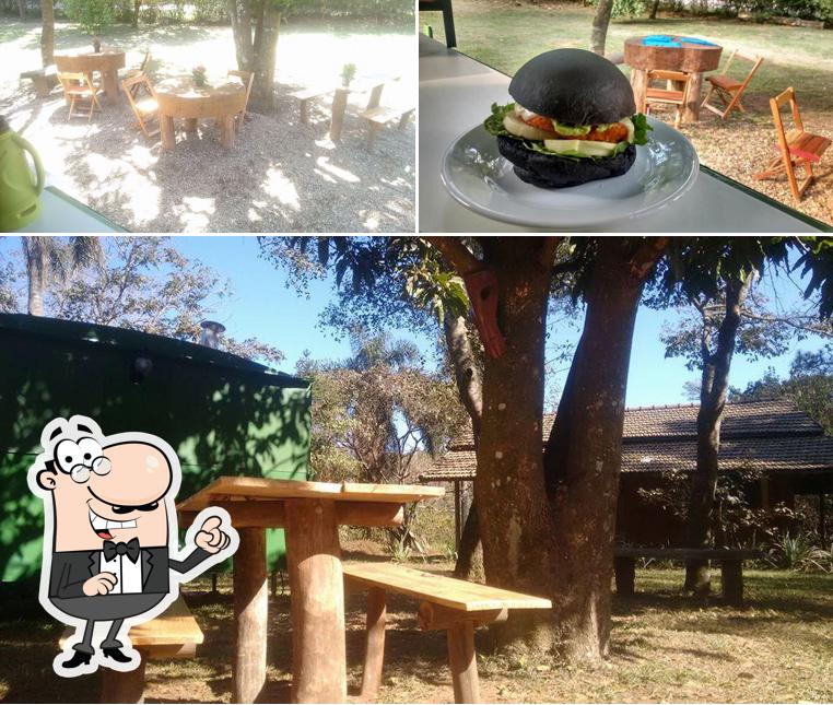 Entre diferentes coisas, interior e cidadãos podem ser encontrados no Floresta Burger Botucatu