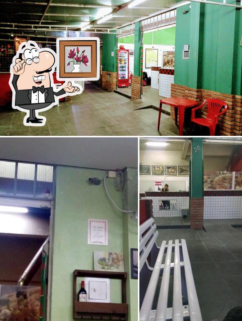 O interior do Pizzaria Paravatti