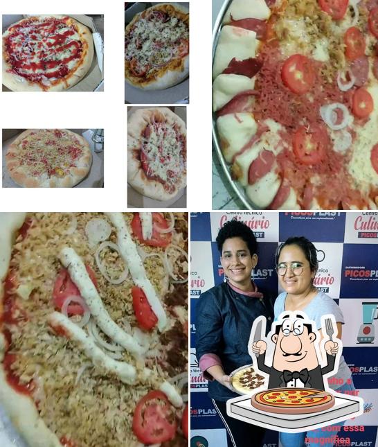 Escolha pizza no Pizzaria Primeira Opção