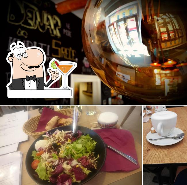 Tra le diverse cose da Utrip - bar bistro kavarna si possono trovare la bevanda e cibo