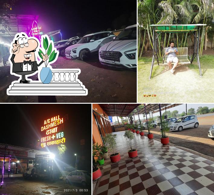 Check out how Dashmesh Dhaba (pure veg) looks outside