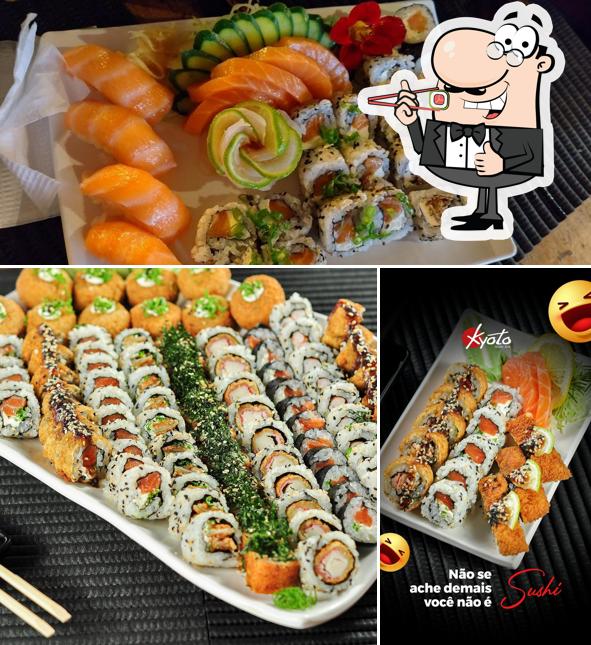 Escolha diferentes opções de sushi