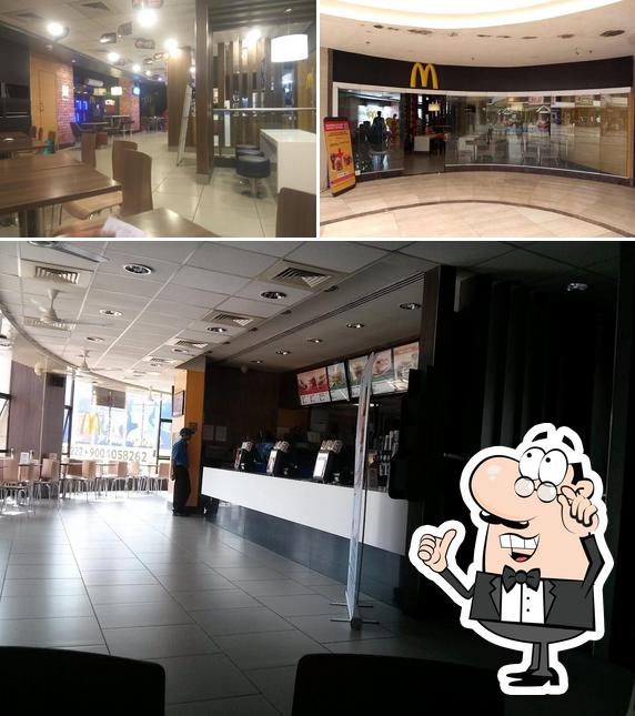 Take a seat at one of the tables at McDonald's