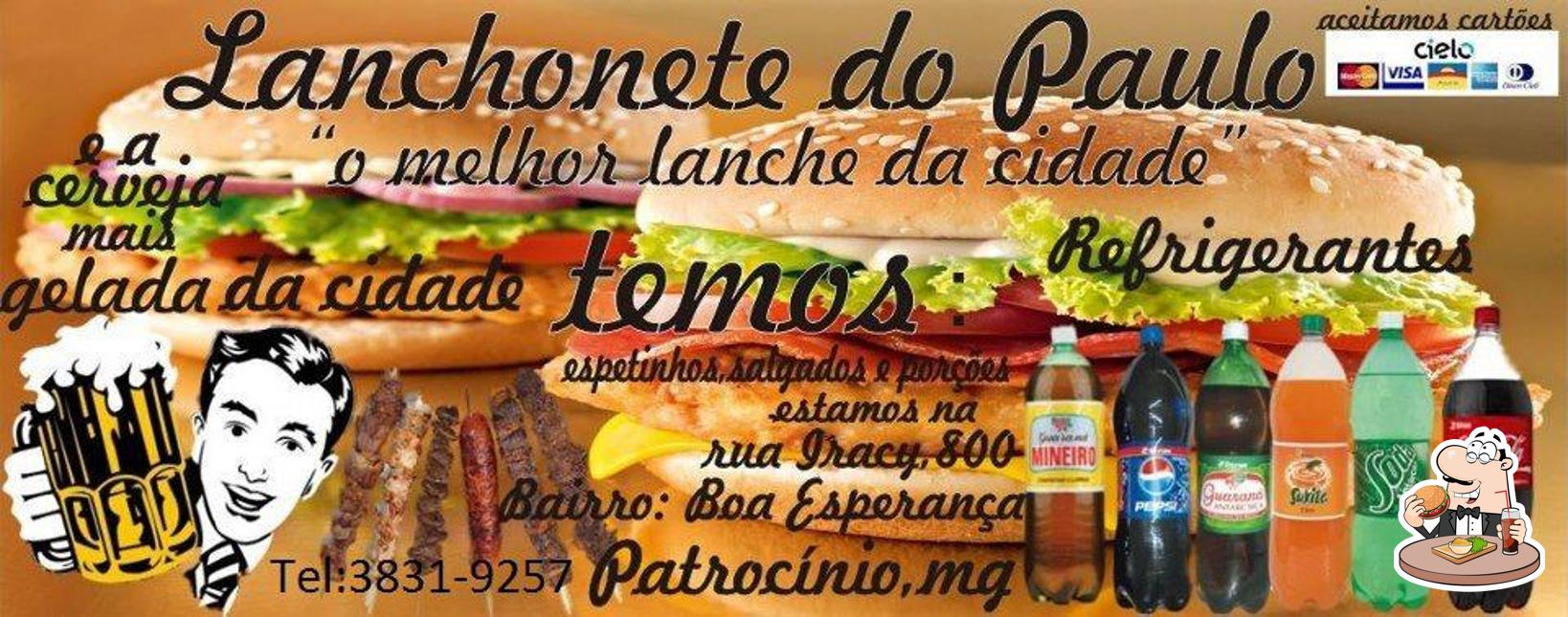 Experimente um hambúrguer no Restaurante e lanchonete do Paulo