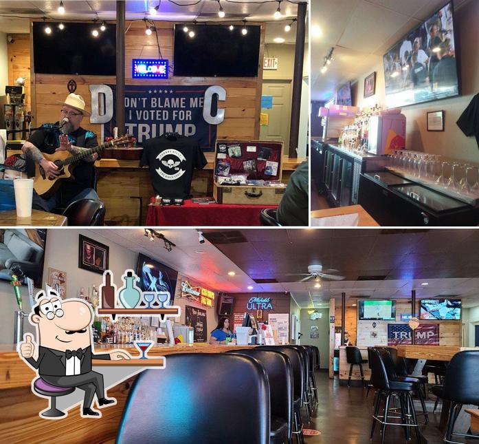 The image of interior and bar counter at Davy Crockett Grill