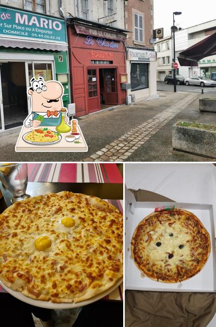 Parmi les diverses choses de la nourriture et la extérieur, une personne peut trouver sur les pizzas de mario