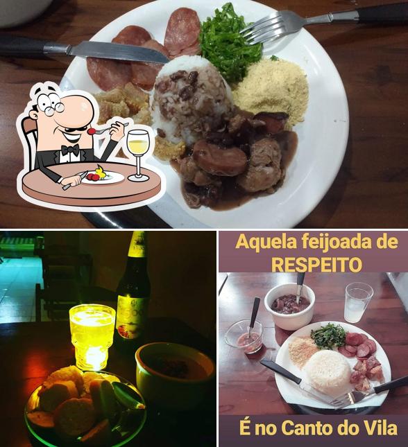Entre diferentes coisas, comida e cerveja podem ser encontrados a Canto do Vila