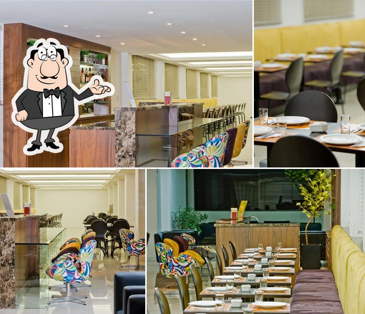 O interior do Hotel Slim Joinville