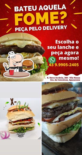 Experimente um hambúrguer no Gabriela Hamburgueria e lanches